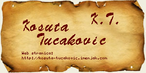 Košuta Tucaković vizit kartica